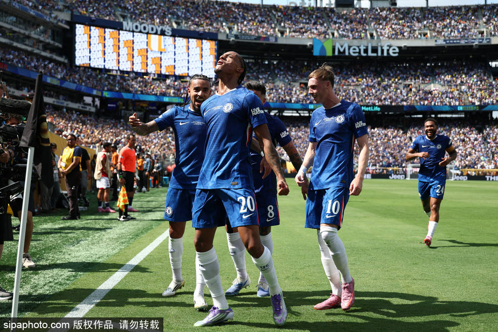 世俱杯-帕尔默2射1传佩德罗破门 切尔西3-0巴黎夺冠军