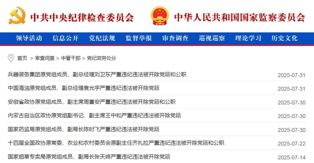 中纪委网站发布：女老虎落马！上个月，74个干部被查